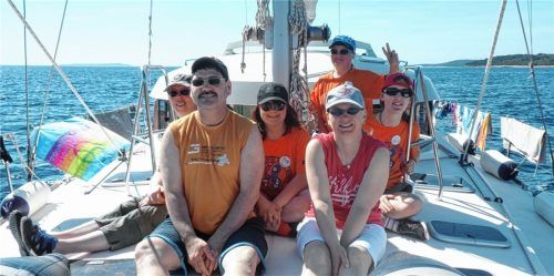 Ahoi: Die Teilnehmer der OBA an der „Friedensflotte“ in Kroatien. Foto re