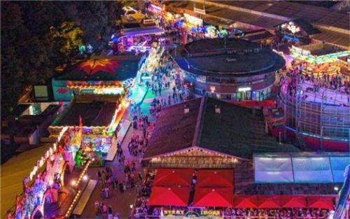 Das Wiesn-Lichtermeer von oben: Aber woher kommt eigentlich der Strom?