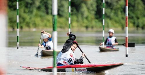 Die KKR-Schüler-Mannschaft im Canadier-Einer wurde an beiden Tagen Erster.