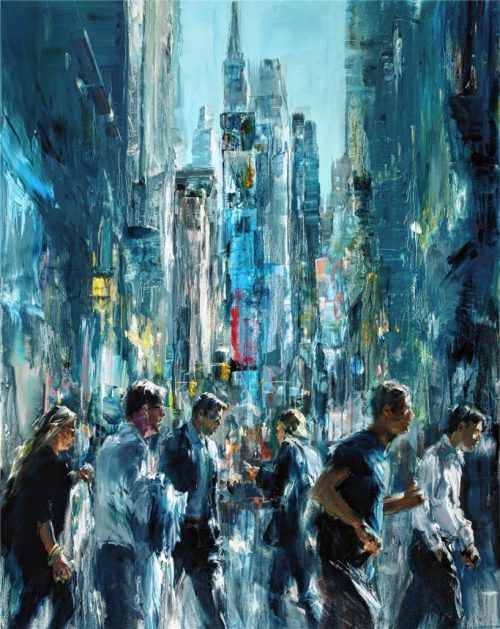 Ekaterina Zacharova: „Each on his own“, Öl/Leinwand, 130 mal 100 Zentimeter, 2014.