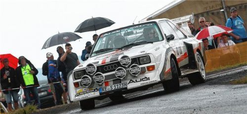 Flott in Fahrt: Dieser Audi S1 Quattro E2 mit 600 PS wird bei der Motorarena in Inzell rund ums Stadion für flotte Fahrten sorgen.