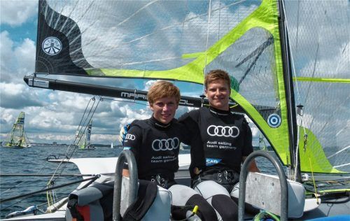 Jakob Meggendorfer (links) und Andreas Spranger wurden Siebte bei der Europameisterschaft der 49er.Foto Niessen