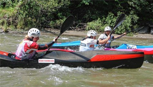 Kämpften verbissen und erfolgreich um Bronze: Maria Weber, Verena Sülzer und Lisa Köstle (von links).