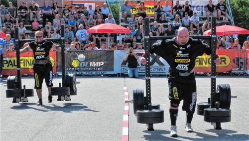 Raffael Gordzielik (rechts) und Timo Rüdiger in voller Joke-Race-Aktion. Fotos  Baumann