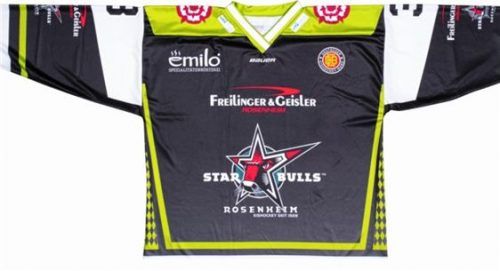 So sieht das neue Heimtrikot der Starbulls Rosenheim für die kommende Oberliga-Saison aus.