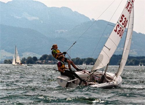 420er beim Chiemsee-Jugendpokal am Start. Foto  Niessen