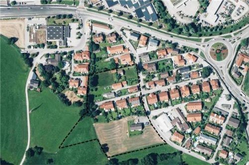 Der schwarz gestrichelte Bereich umrahmt den neuen Bebauungsplan. Stadt Rosenheim