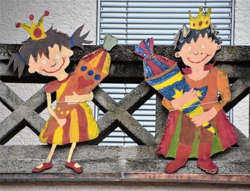 Diese Abc-Schützen empfangen die Erstklässler an der Prinzregentenschule. Foto Schlecker