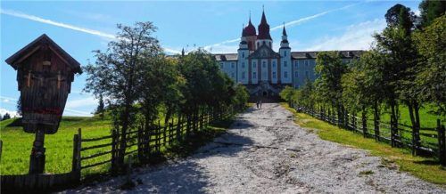 Wallfahrtsort in luftiger Höhe: Maria Weißenstein.