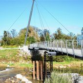 Mangfallsteg  am Freibad: Endlich geht‘s weiter