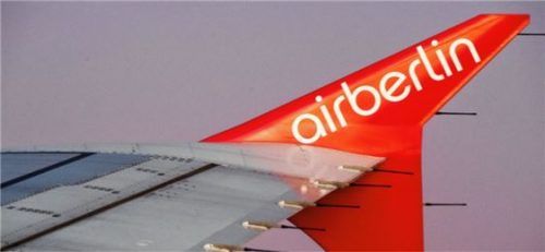 Lufthansa übernimmt einen Großteil von Air Berlin, hier die Flügelspitze einer Air-Berlin-Maschine.Foto dpa