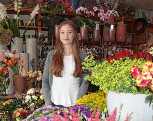 Maria Fischer ist Auszubildende bei Blumen Hauser in Brannenburg. Fotos Heinz