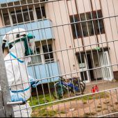 nach Brand in Flüchtlingsunterkunft