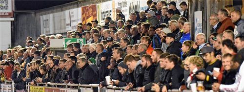 Dicht gedrängt auf der Gegengeraden, so wie beim Heimspiel gegen den FC Bayern München II: So sollte es nach der Vorstellung von Hans Kroneck bei jedem Heimspiel von 1860 Rosenheim aussehen. Fotos  Ziegler