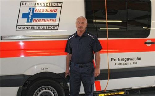 „Die Flintsbacher Bürger müssen sich keine Sorgen machen“, ist sich Gabriel Mayer, Leiter der Rettungswache in Flintsbach, sicher.Foto stv