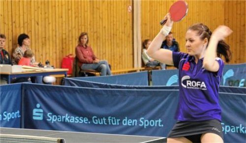 Die Kolbermoorerin Iana Zhmudenko, die im Doppel noch ungeschlagen ist, würde mit ihrem Team an diesem Wochenende gerne vier Punkte einfahren. Foto  Erlich