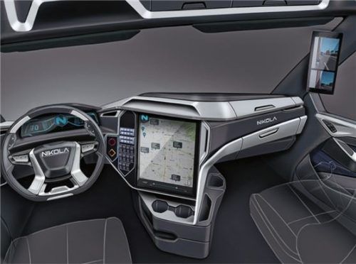 Ein Blick in die Kabine des Nikola Two.