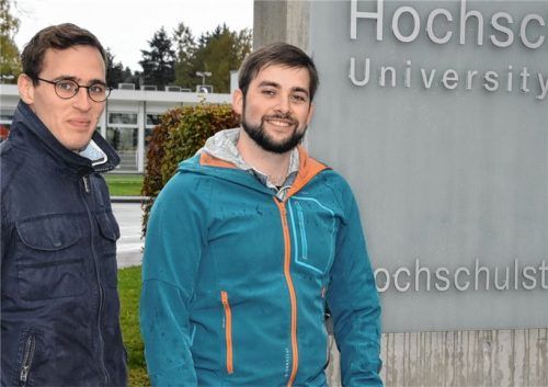 Engagieren sich für ihre Kommilitonen: Tobias Lang (links) und Simon Budweth vom Studierendenparlament.Foto Schlecker.