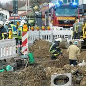 Gasalarm an der Kreisel-Baustelle