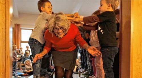 Großer Bahnhof für „ihre Gaby“