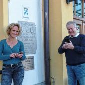 Rathaus und Bücherei voll auf Empfang