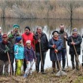 Schilfhaufen für die Wildtiere
