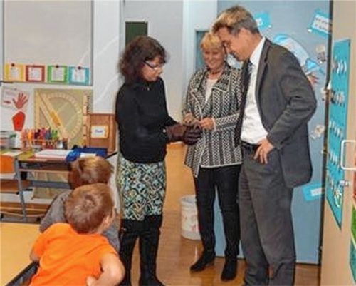 Hoher Besuch im Schulhaus Bruckmühl