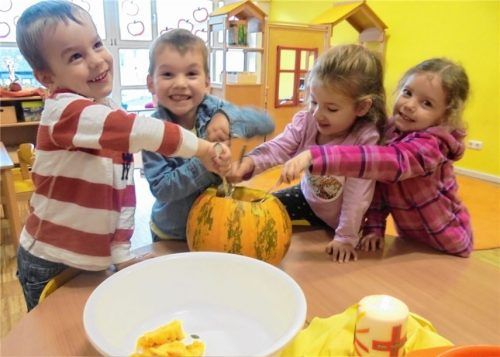 Im Kindergarten Sonnenschein dreht sich alles um den Kürbis
