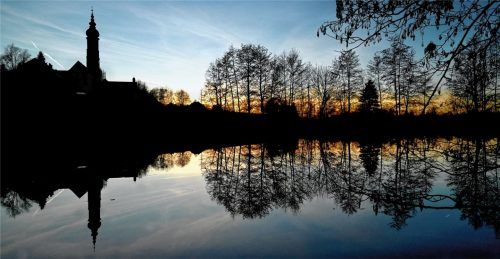 Im Spiegel die Abendsonne