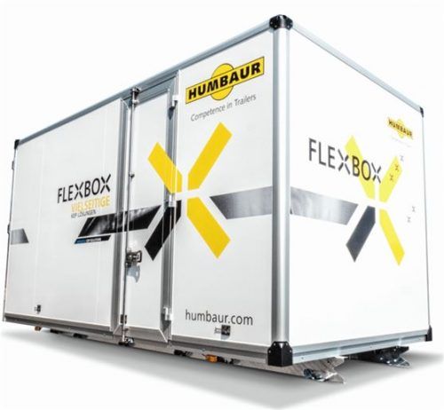 Multitalent im Transport: die „FlexBox“ lässt sich auf beliebigen Fahrzeugtypen montieren. Foto humbaur
