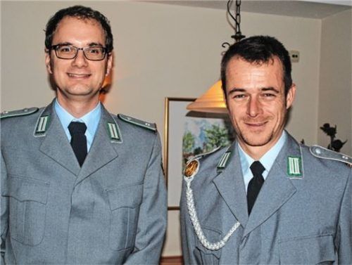 Neuer Schriftführer ist Sebastian Feser (links), das Amt des Zweiten Vorstands wurde Thomas Jobst übertragen. Fotos wag