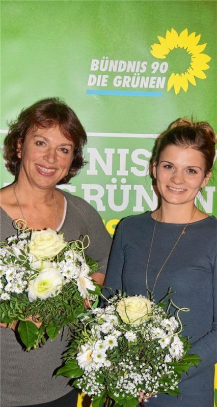 Traunsteiner Grüne mit Frauenpower: Gisela Sengl aus Sondermoning (links) und Felicitas Wendt aus Siegsdorf sind die Spitzenkandidatinnen für den Land- beziehungsweise Bezirkstag.Foto he