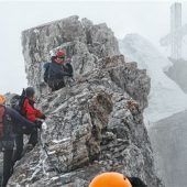 Hoch hinauf zum Gipfel