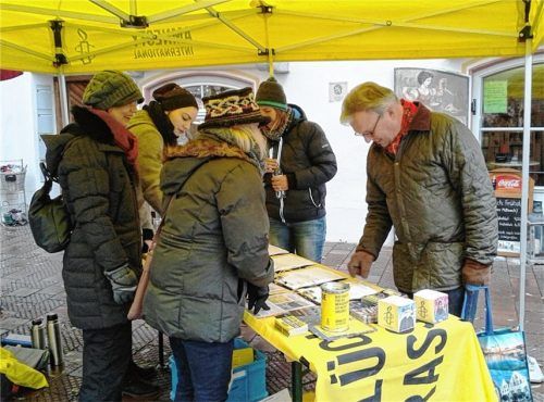 Aktion von Amnesty International zum Tag der Menschenrechte