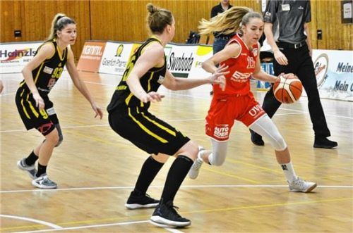 Auch Sophie Perner (rechts) und ihre 18 Punkte verhinderten die Niederlage gegen Jahn München nicht. Foto Hoerndl