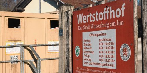Der Wertstoffhof wird künftig sechseinhalb Stunden weniger geöffnet sein.Foto john Cater