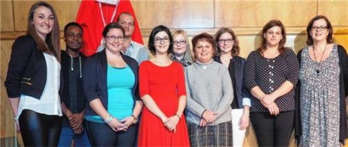 Ein Teil der neuen Mitarbeiter der Stadt wurde bei der Jahresabschlussfeier vorgestellt.