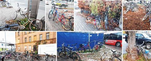 Mit einer Collage unterstreicht die SPD das Fahrrad-Chaos am Südtiroler Platz. Foto re