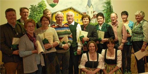 Mitgliederehrung beim Gartenbauverein Aising-Pang