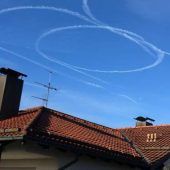 Olympische Ringe am Himmel