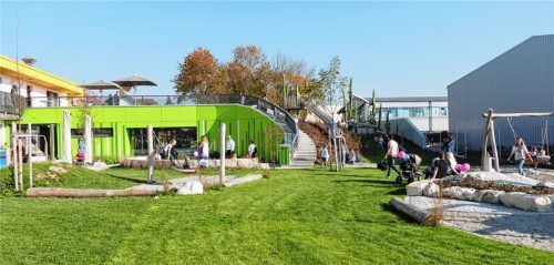 Die neueste Kolbermoorer Kita: das Kinderhaus „Kieselstein“ wurde vergangenen September eröffnet. Es bietet Platz für vier Kindergartengruppen und eine Krippengruppe.Foto archiv Hoffmann