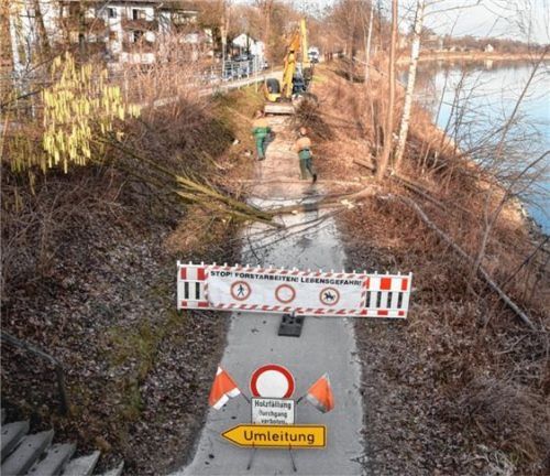 Die Verbund Innkraftwerke haben Arbeiten an den Dämmen angekündigt. Unser Bild entstand bei ähnlichen Arbeiten 2016. Foto Schlecker