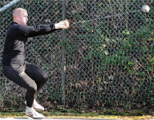 Johannes Bichler aus Lauterbach siegte im Hammerwurf der Männer.Fotos Stuffer