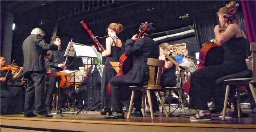 Rainer Heilmann dirigierte die jungen Musiker mit ansteckender Begeisterung. Foto Füchtner