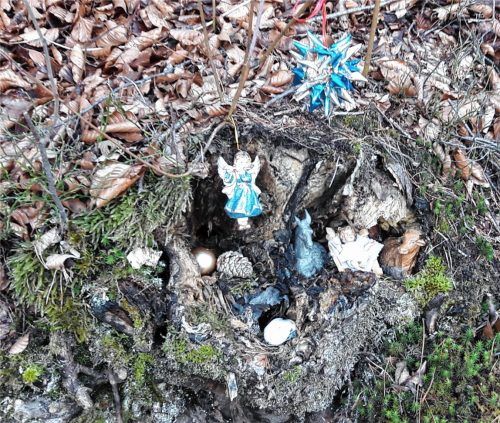 Winzige Krippe am Kesselsee