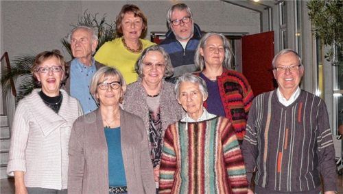Die für ihre lange Treue Geehrten der Afa Kolbermoor.