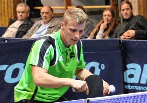 Ersatzspieler Viktor Ferencz hatte seine Nominierung mit je einem Punkt im Doppel und Einzel gerechtfertigt. Foto  Erlich