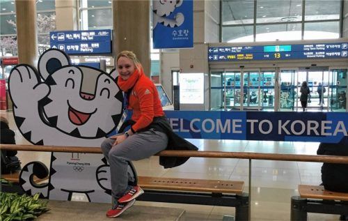 Gruß aus Korea: Marina Wallner wartet auf ihren Start