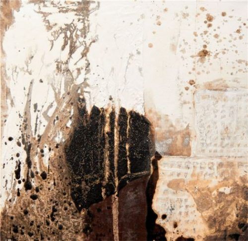 Ingeborg Benninghoven: „Trabantenstadt II“, Acryl, 50 mal 50 Zentimeter, 2017.