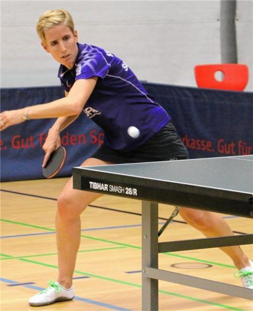 Kristin Lang feierte nach der Geburt ihrer Tochter mit einem Sieg im Doppel sowie einem Zähler im Einzel ein erfolgreiches Comeback.Foto Erlich